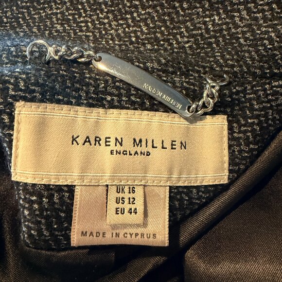 Karen Millen Tweed Dress Coat 12 - Picture 14 of 16